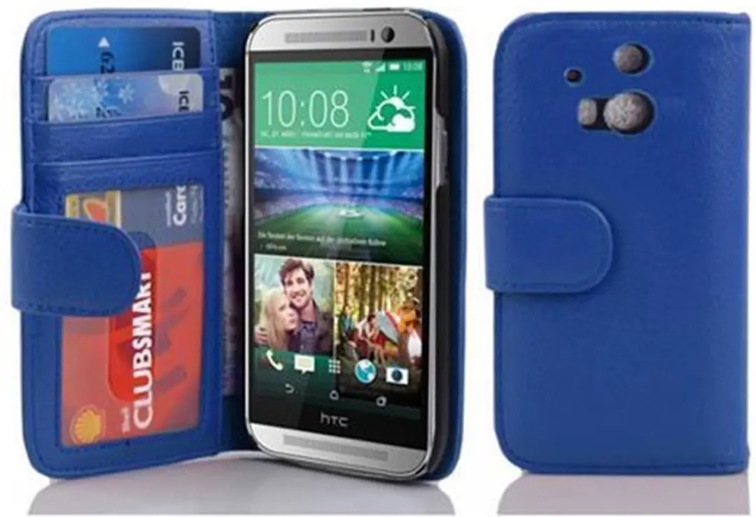 Cadorabo Hoesje geschikt voor HTC ONE M8 in NEPTUNUS BLAUW