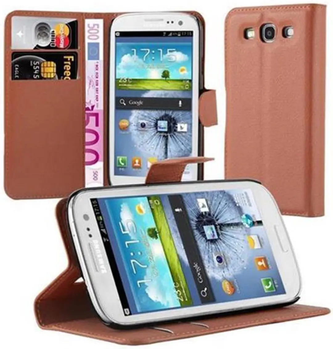 Cadorabo Hoesje geschikt voor Samsung Galaxy S3 / S3 NEO in CHOCOLADE BRUIN