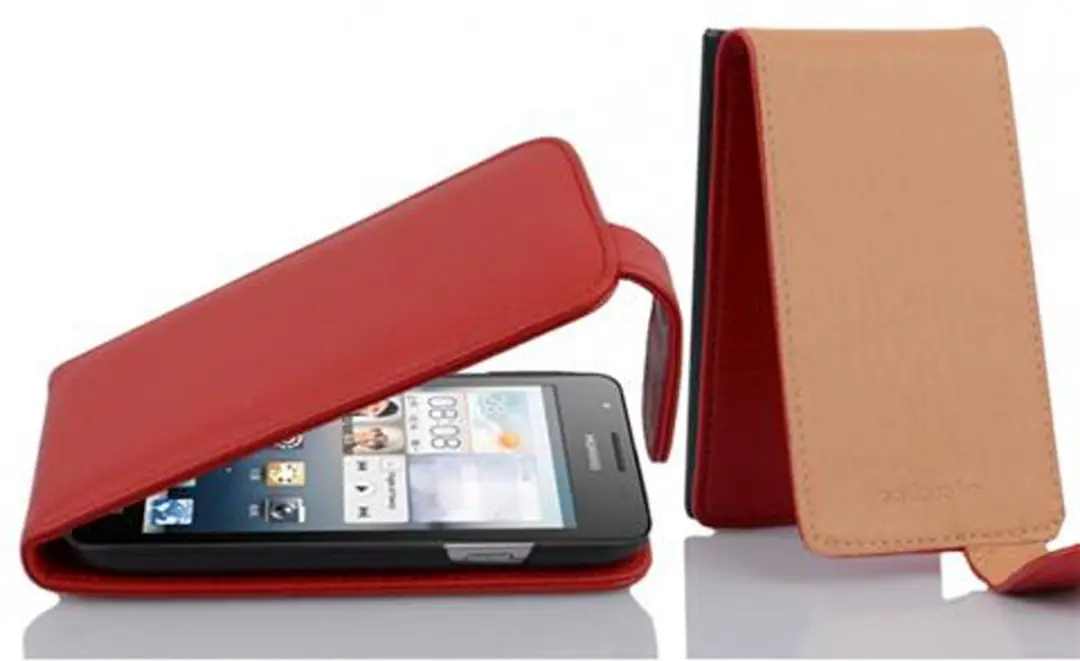 Cadorabo Hoesje geschikt voor Huawei ASCEND G510 / G520 / G525 in INFERNO ROOD