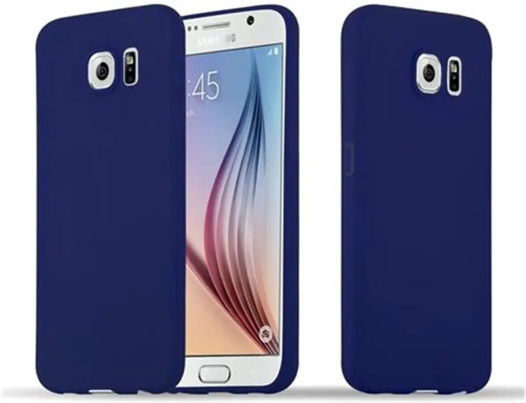 Cadorabo Hoesje geschikt voor Samsung Galaxy S6 in CANDY DONKER BLAUW