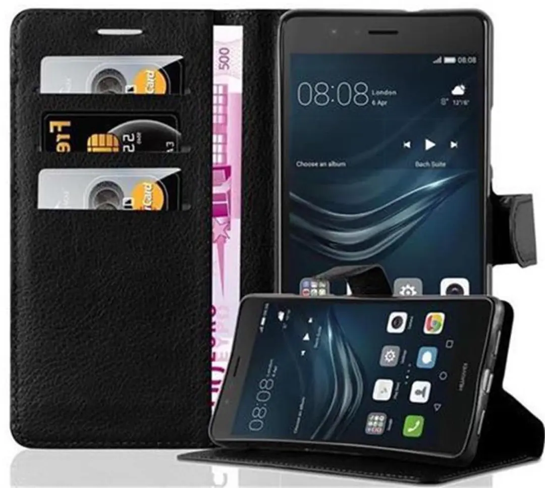 Cadorabo Hoesje geschikt voor Huawei P9 LITE 2016 / G9 LITE in PHANTOM ZWART