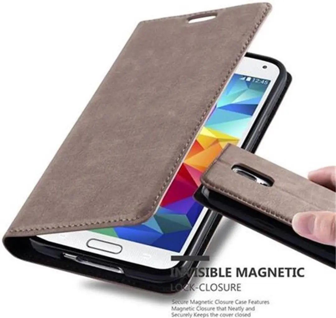 Cadorabo Hoesje geschikt voor Samsung Galaxy S5 / S5 NEO in KOFFIE BRUIN