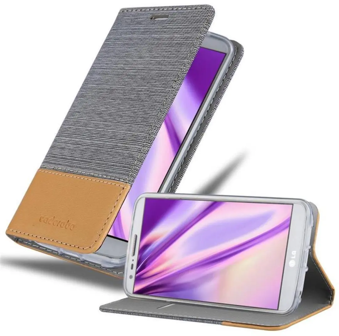 Cadorabo Hoesje geschikt voor LG G2 in LICHTGRIJS BRUIN