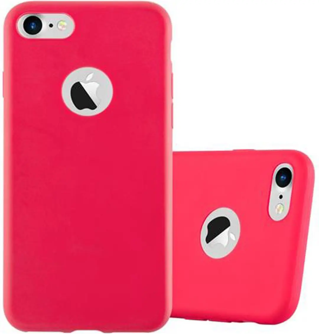 Cadorabo Hoesje geschikt voor Apple iPhone 7 / 7S / 8 / SE 2020 in CANDY ROOD