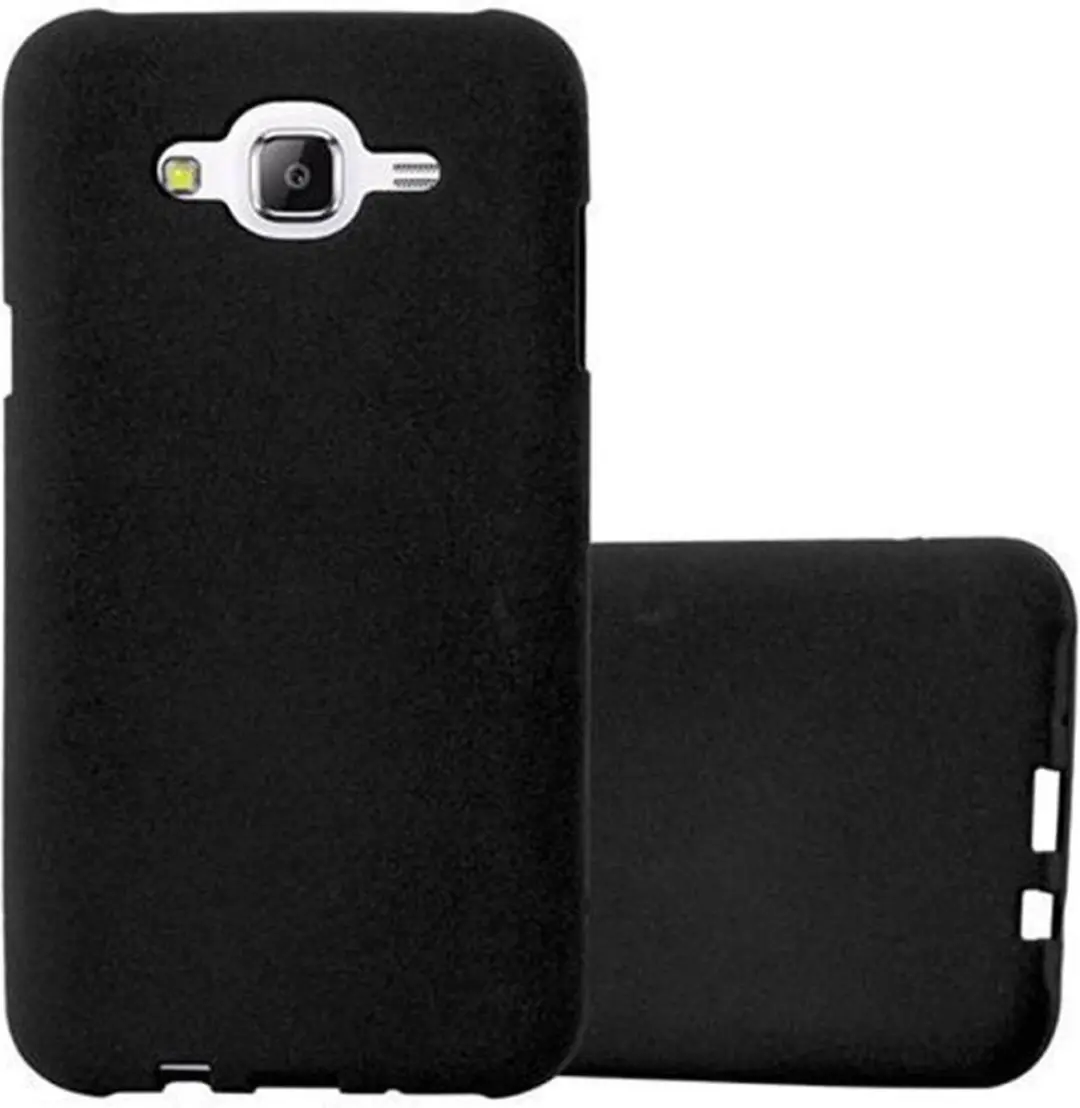 Cadorabo Hoesje geschikt voor Samsung Galaxy J7 2015 in FROST ZWART