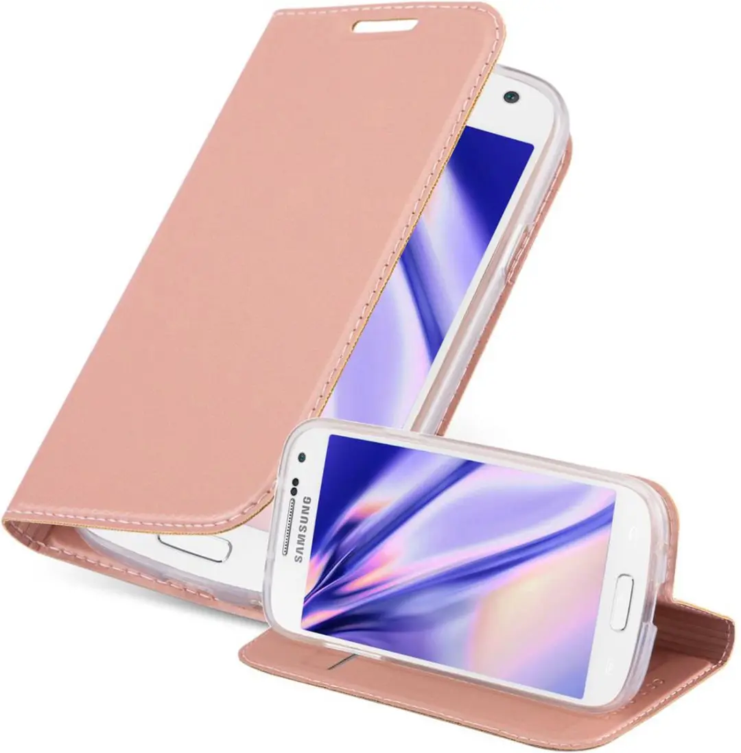 Cadorabo Hoesje geschikt voor Samsung Galaxy S4 MINI in CLASSY ROSE GOUD