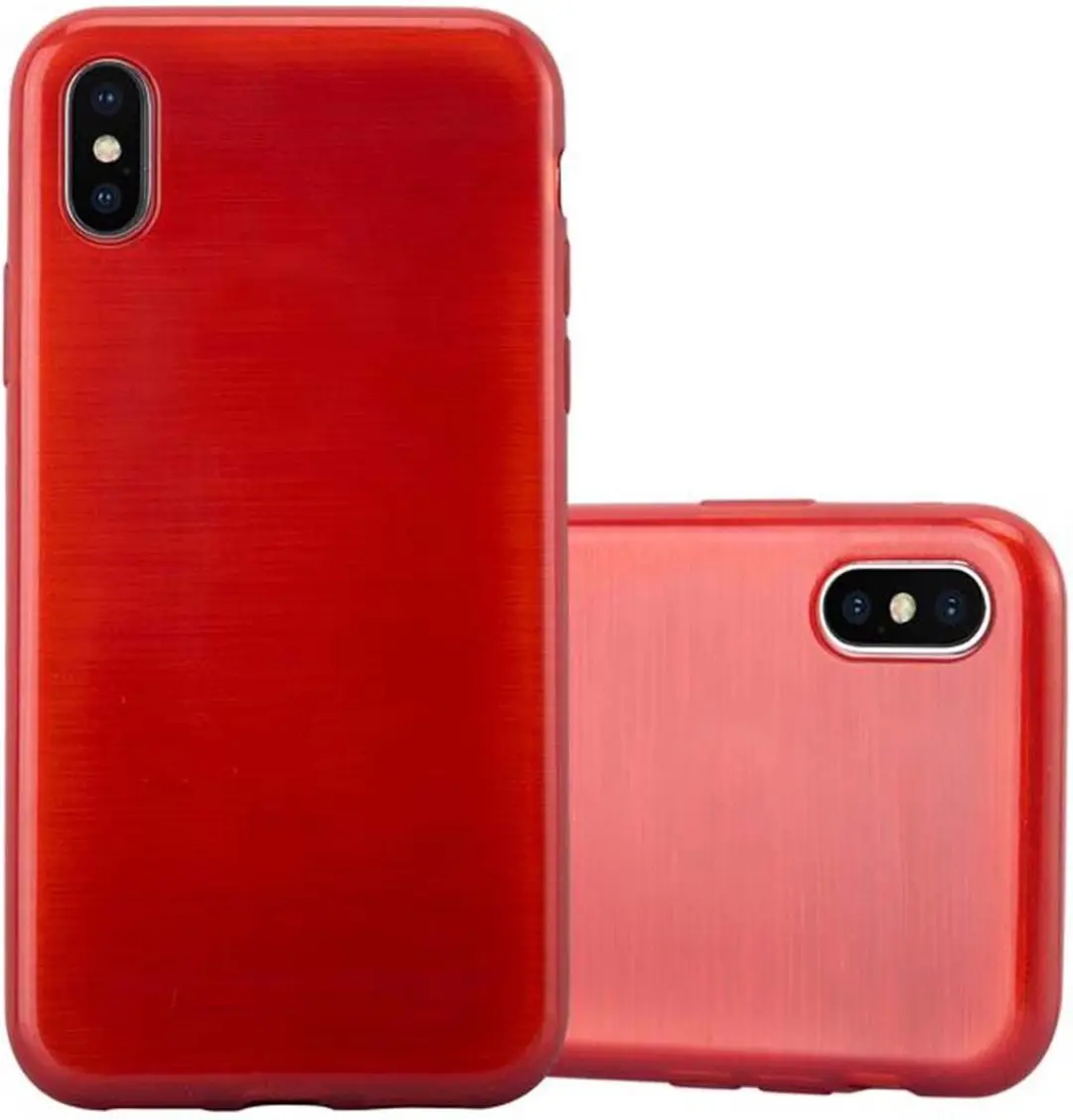 Cadorabo Hoesje geschikt voor Apple iPhone X / XS in ROOD