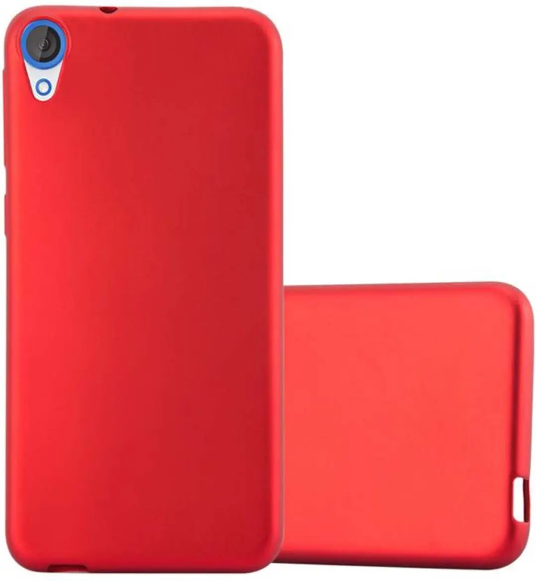 Cadorabo Hoesje geschikt voor HTC Desire 820 in METALLIC ROOD
