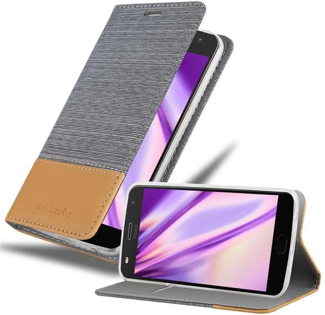 Cadorabo Hoesje geschikt voor Motorola MOTO Z2 PLAY / Z2 FORCE in LICHTGRIJS BRU