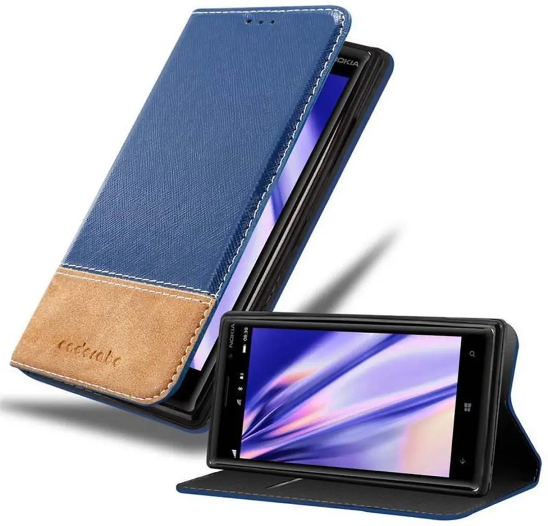 Cadorabo Hoesje geschikt voor Nokia Lumia 830 in DONKERBLAUW BRUIN