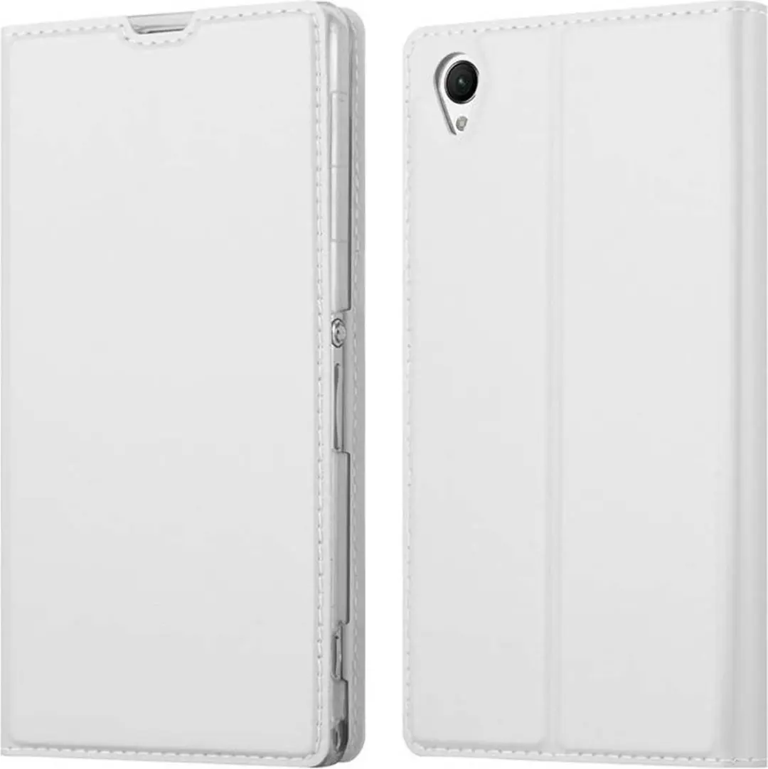 Cadorabo Hoesje geschikt voor Sony Xperia Z1 in CLASSY ZILVER