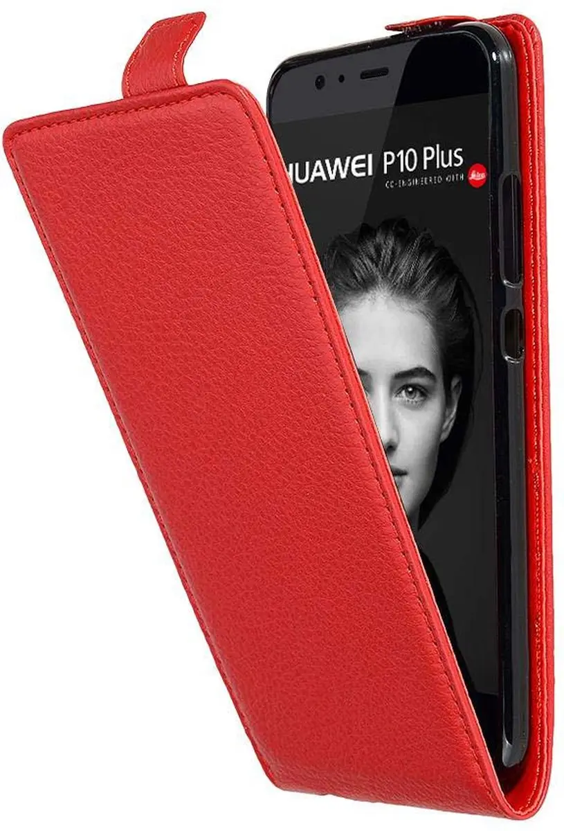 Cadorabo Hoesje geschikt voor Huawei P10 PLUS in INFERNO ROOD