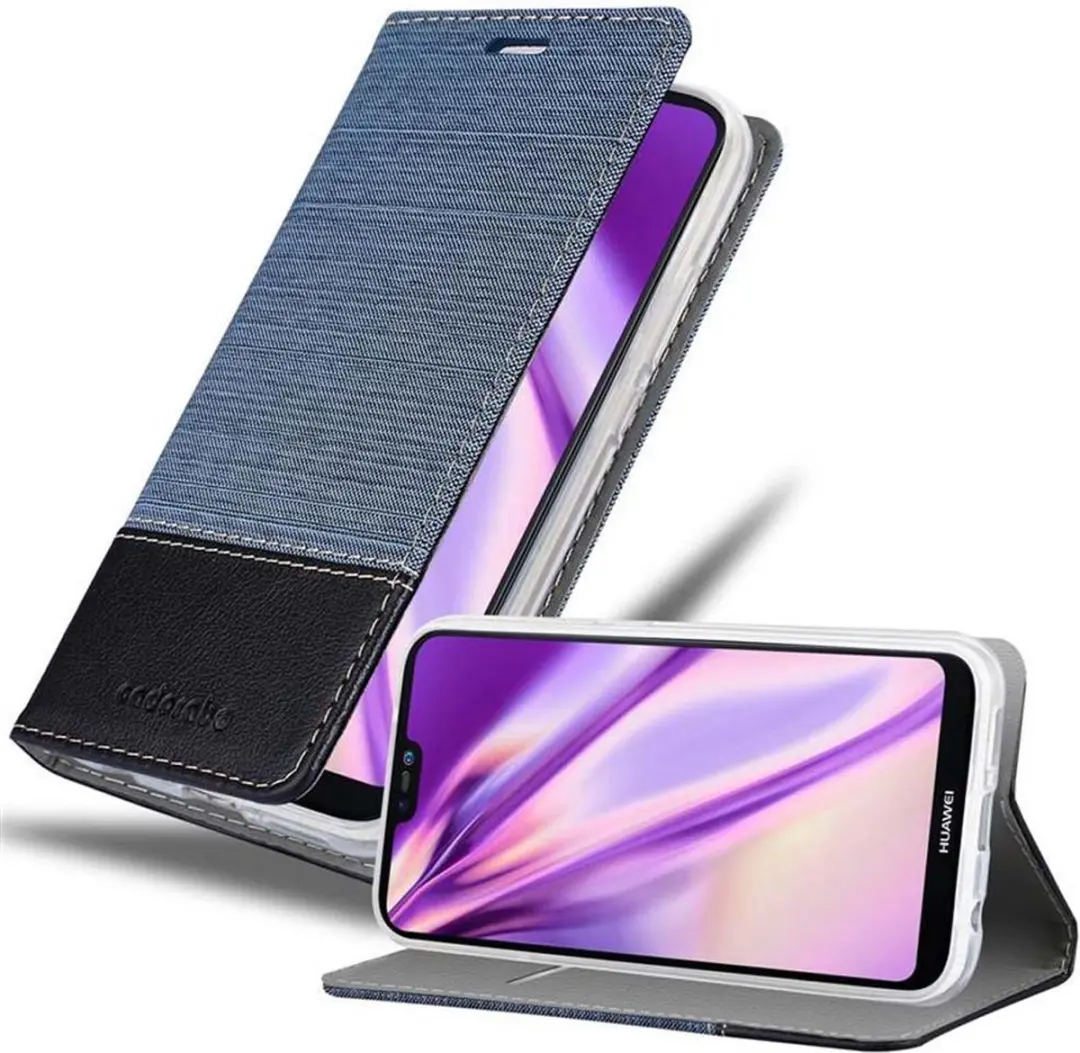 Cadorabo Hoesje geschikt voor Huawei P20 LITE 2018 / NOVA 3E in DONKERBLAUW ZWAR
