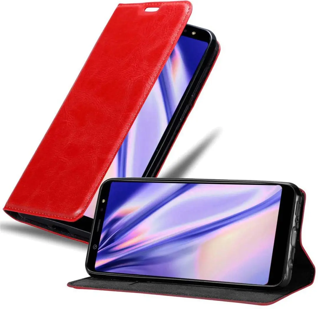 Cadorabo Hoesje geschikt voor Samsung Galaxy A6 PLUS 2018 in APPEL ROOD