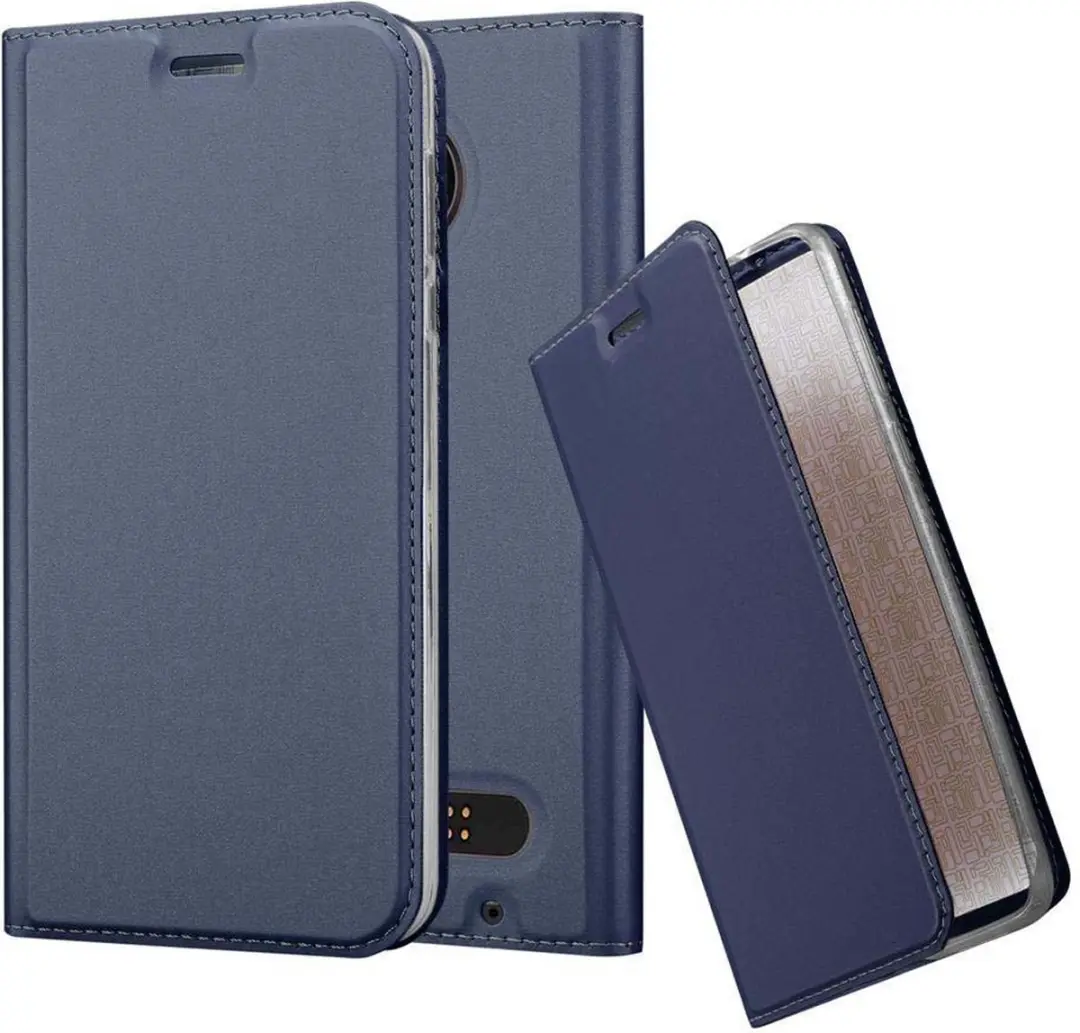 Cadorabo Hoesje geschikt voor Motorola MOTO Z2 in CLASSY DONKER BLAUW