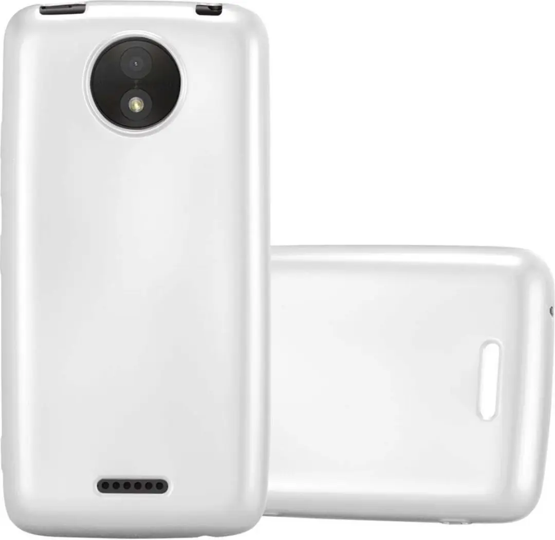 Cadorabo Hoesje geschikt voor Motorola MOTO C PLUS in METALLIC ZILVER