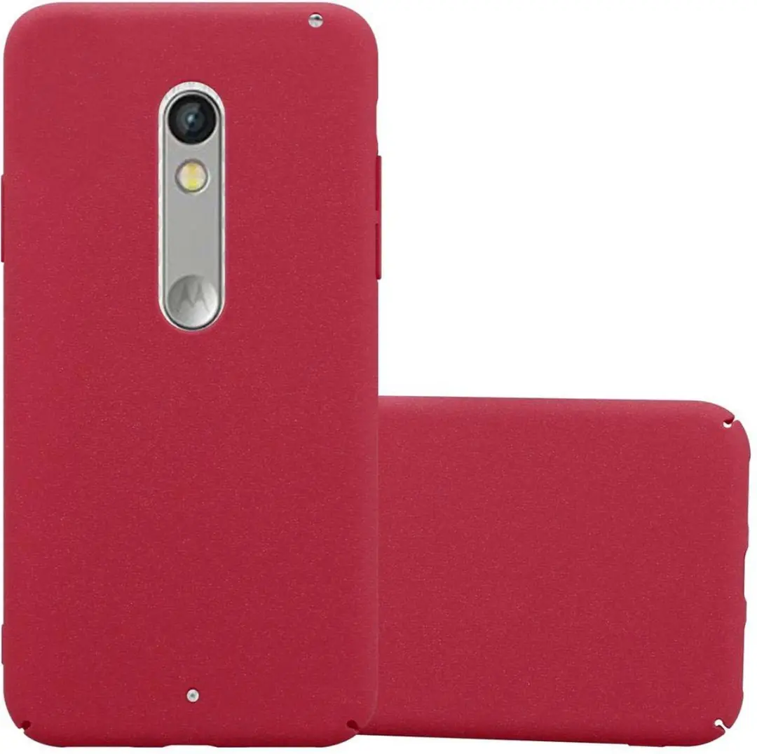 Cadorabo Hoesje geschikt voor Motorola MOTO X PLAY in FROSTY ROOD