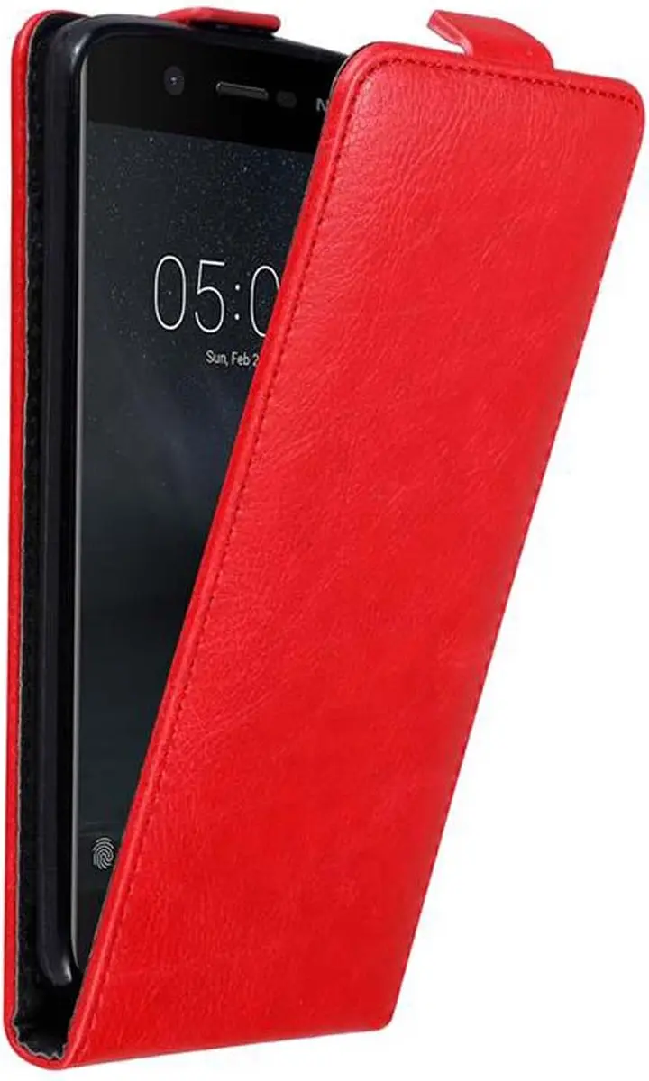 Cadorabo Hoesje geschikt voor Nokia 5 2017 in APPEL ROOD