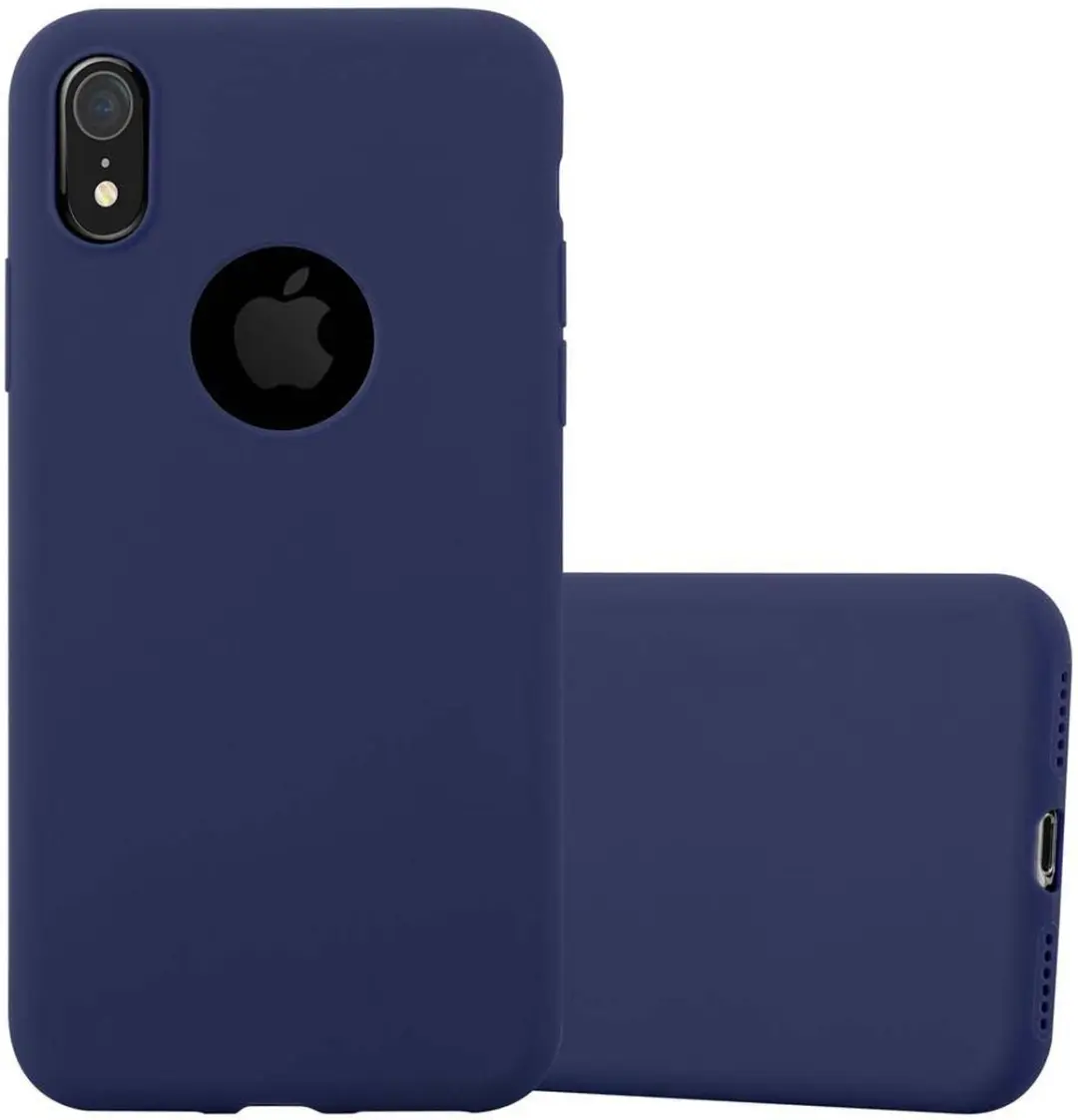 Cadorabo Hoesje geschikt voor Apple iPhone XR in CANDY DONKER BLAUW