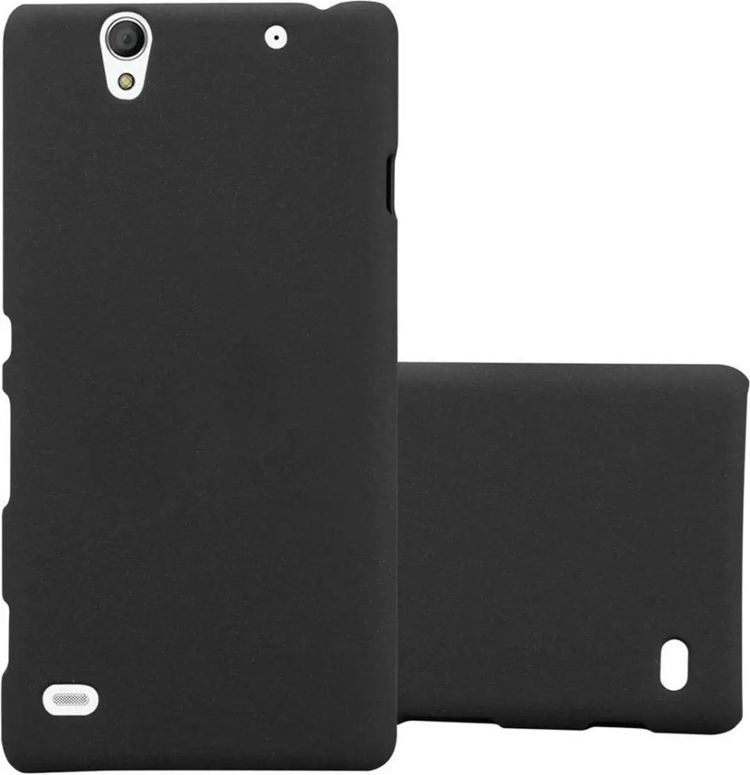 Cadorabo Hoesje geschikt voor Sony Xperia C4 in FROSTY ZWART