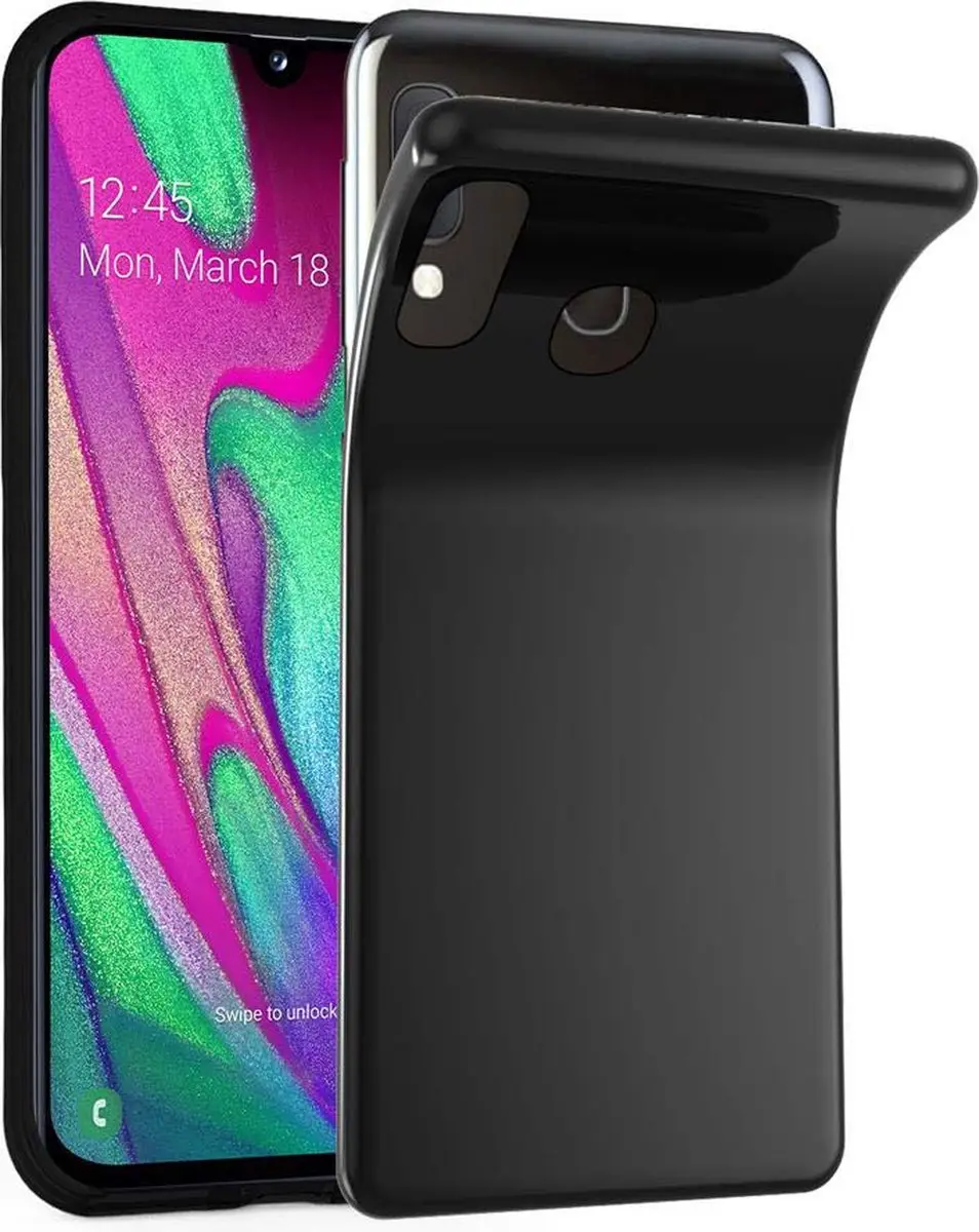 Cadorabo Hoesje geschikt voor Samsung Galaxy A40 in ZWART