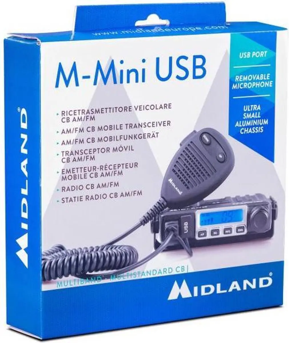 Midland M-Mini USB C1262.04 CB-station - Zwart - afbeelding 2 van 4