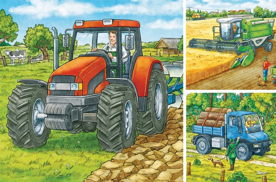 Ravensburger Grote Landbouwmachines 3x49 Stuks - Multicolor - afbeelding 2 van 6