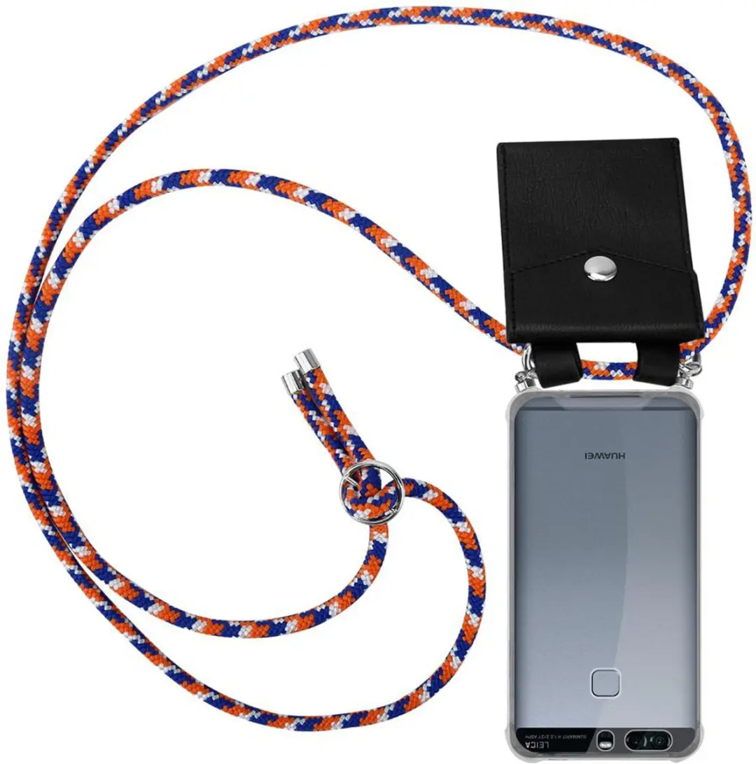 Cadorabo Hoesje geschikt voor Huawei P9 in ORANJE BLAUW WIT