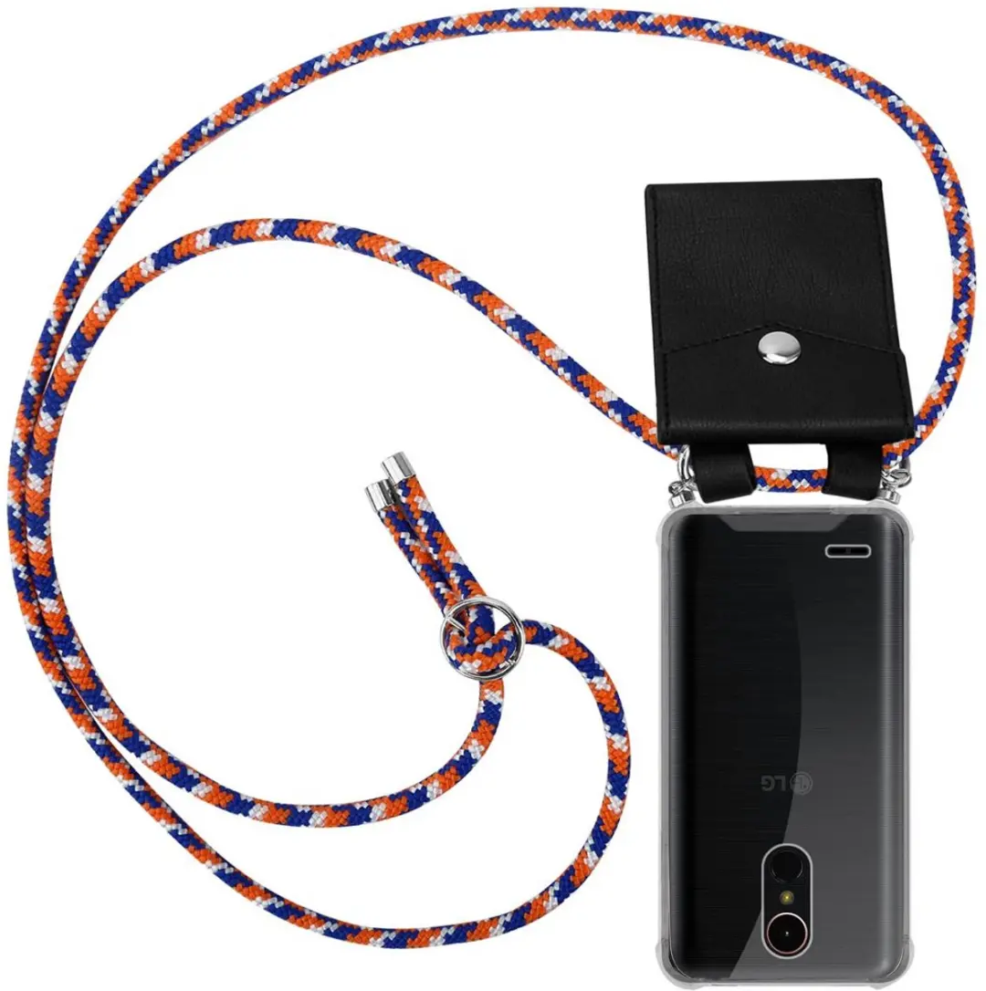Cadorabo Hoesje geschikt voor LG K10 2017 in ORANJE BLAUW WIT