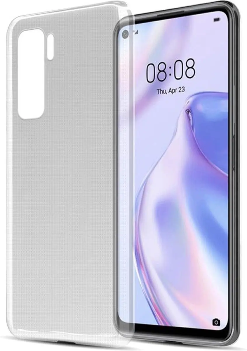 Cadorabo Hoesje geschikt voor Huawei NOVA 7 SE in VOLLEDIG TRANSPARANT