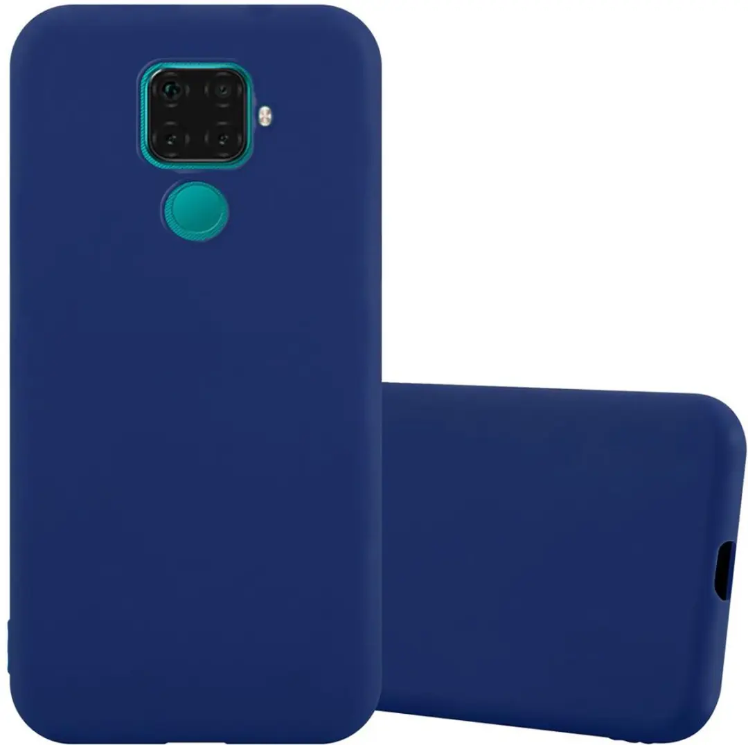 Cadorabo Hoesje geschikt voor Huawei MATE 30 LITE in CANDY DONKER BLAUW