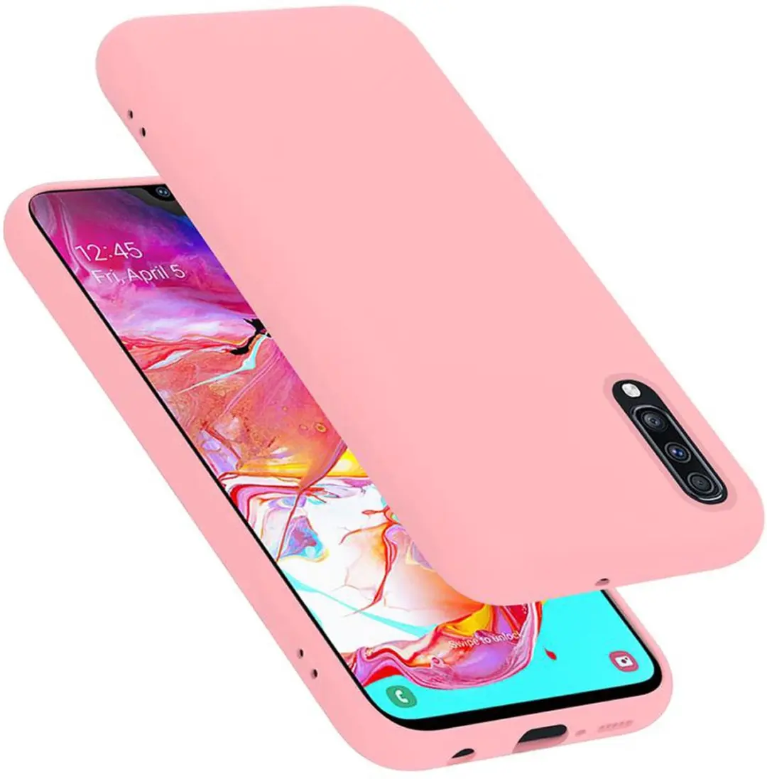 Cadorabo Hoesje geschikt voor Samsung Galaxy A70 / A70s in LIQUID ROZE