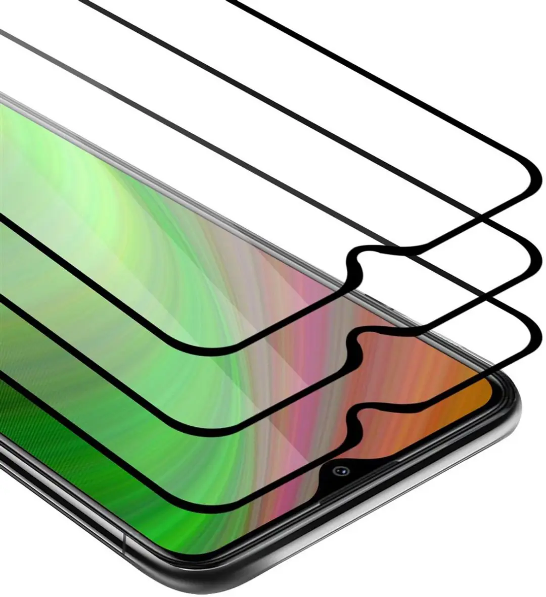 Cadorabo 3x Screenprotector geschikt voor Xiaomi RedMi 9 Volledig scherm pantser