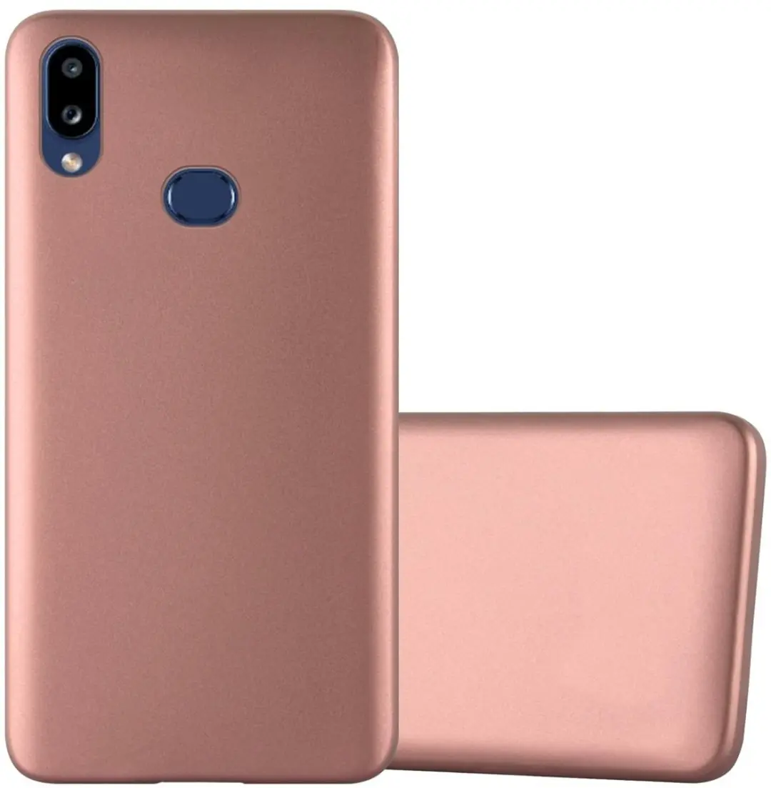 Cadorabo Hoesje geschikt voor Samsung Galaxy A10s / M01s in METALLIC ROSE GOUD