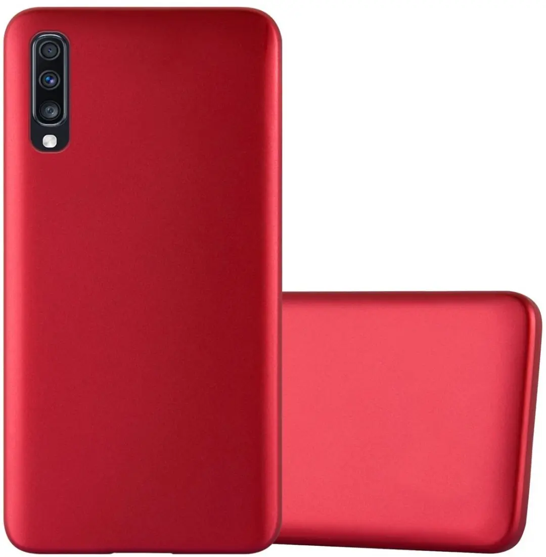 Cadorabo Hoesje geschikt voor Samsung Galaxy A70 / A70s in METALLIC ROOD