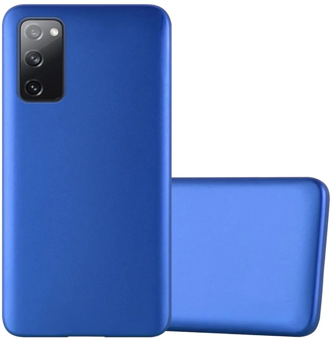 Cadorabo Hoesje geschikt voor Samsung Galaxy S20 FE in METAAL BLAUW