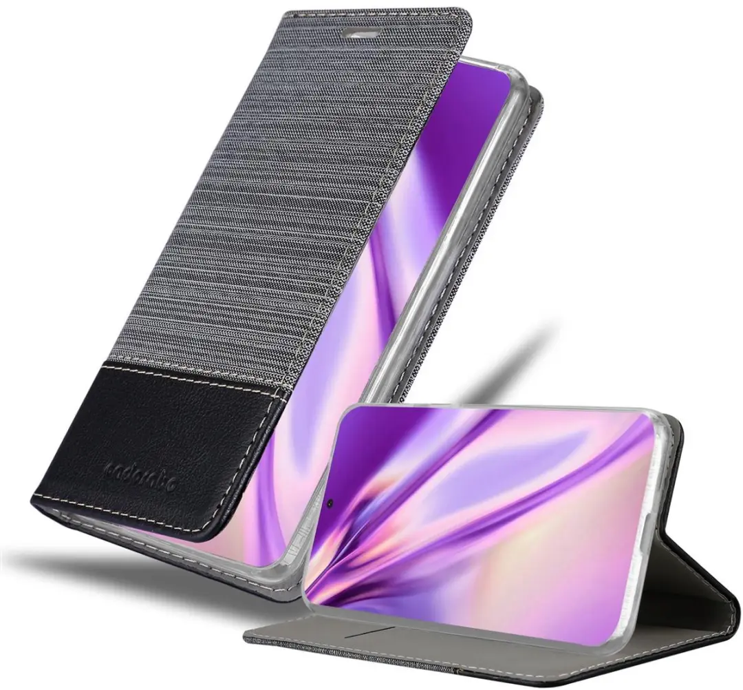 Cadorabo Hoesje geschikt voor Samsung Galaxy S21 ULTRA in GRIJS ZWART