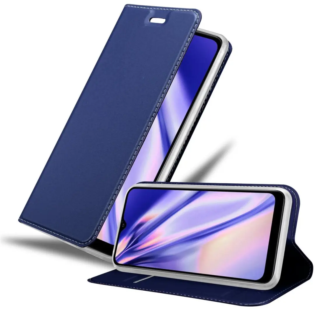 Cadorabo Hoesje geschikt voor Samsung Galaxy A10s / M01s in CLASSY DONKER BLAUW