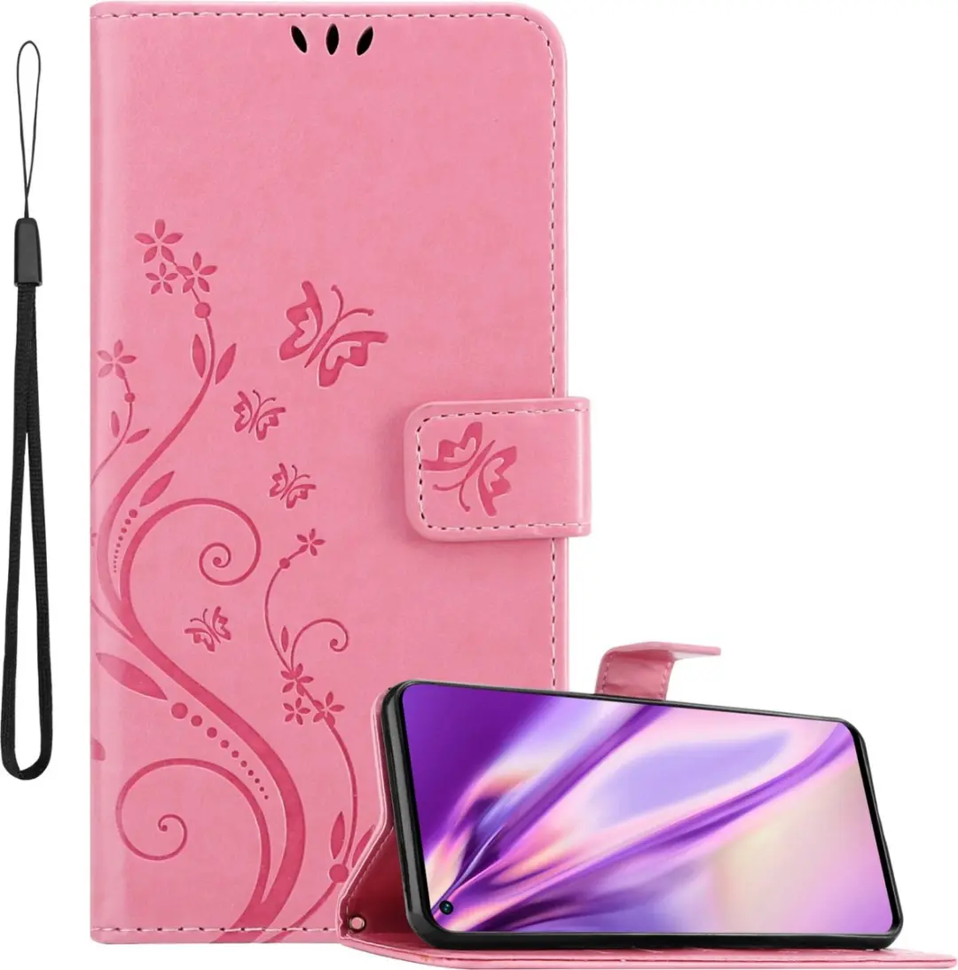 Cadorabo Hoesje geschikt voor Oppo FIND X3 NEO in BLOEMEN ROZE