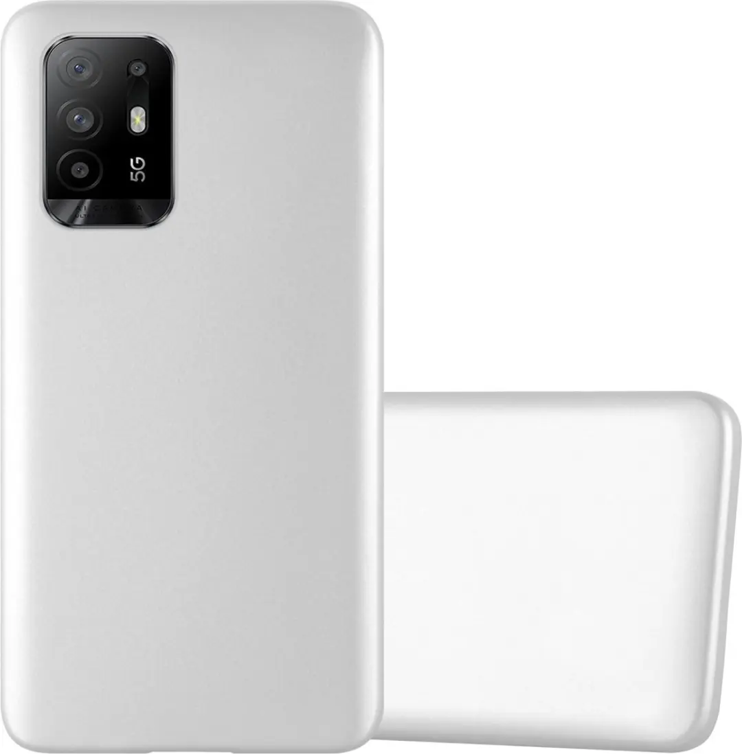 Cadorabo Hoesje geschikt voor Oppo A94 5G in METALLIC ZILVER