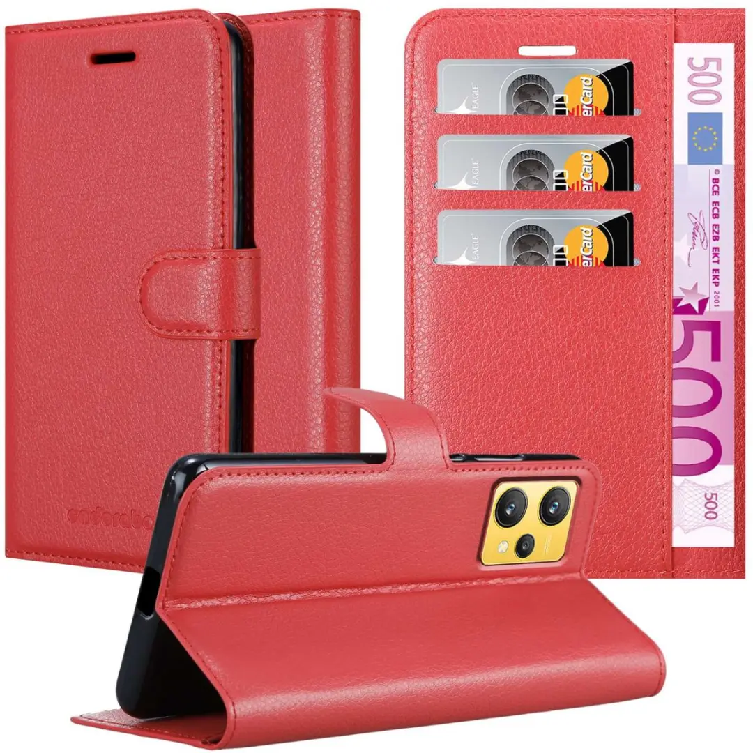 Cadorabo Hoesje geschikt voor Realme 9 4G / 9 PRO+ in KARMIJN ROOD
