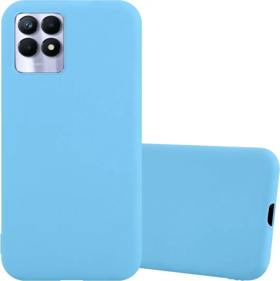 Cadorabo Hoesje geschikt voor Realme 8i / Narzo 50 4G in CANDY BLAUW