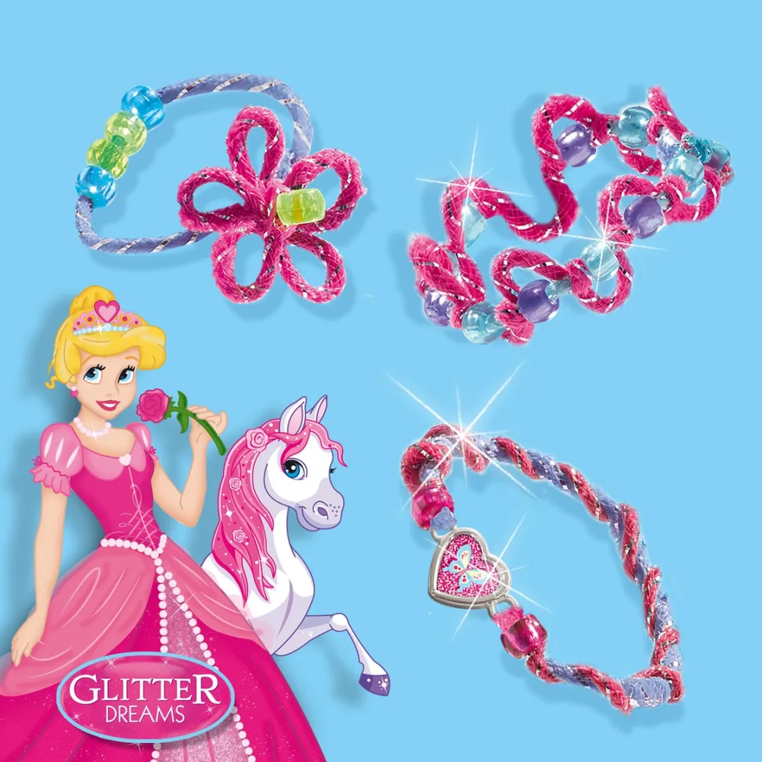 SES Creative Hobby Pink Glitter Armbanden - 14 Stuks