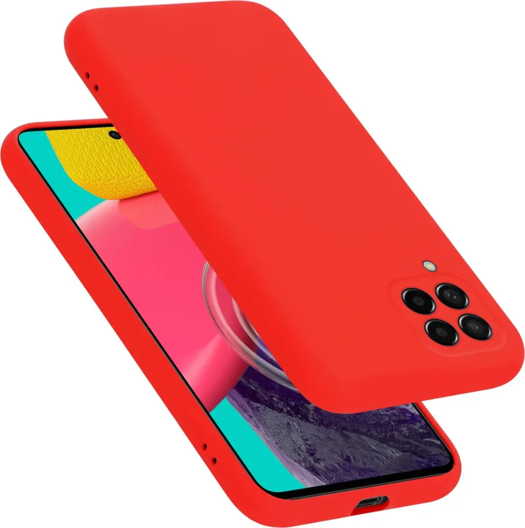 Cadorabo Hoesje geschikt voor Samsung Galaxy M53 5G in LIQUID ROOD