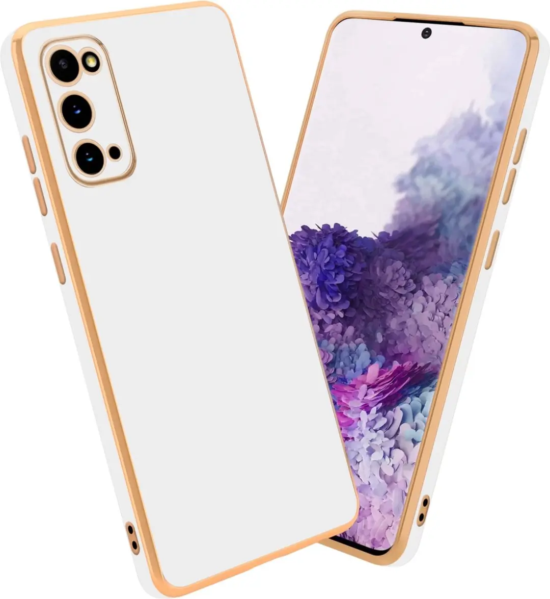 Cadorabo Hoesje geschikt voor Samsung Galaxy S20 in Glossy Wit