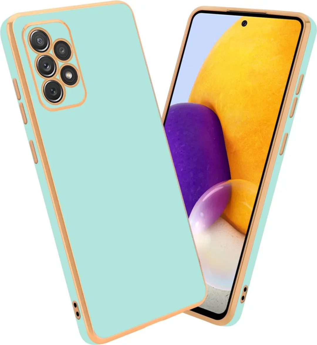 Cadorabo Hoesje geschikt voor Samsung Galaxy A72 4G / 5G in Glossy Mintgroen