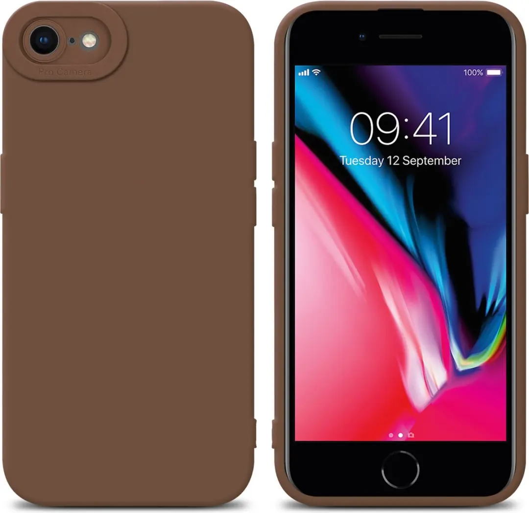 Cadorabo Hoesje geschikt voor Apple iPhone 7 / 7S / 8 / SE 2020 in FLUID BRUIN