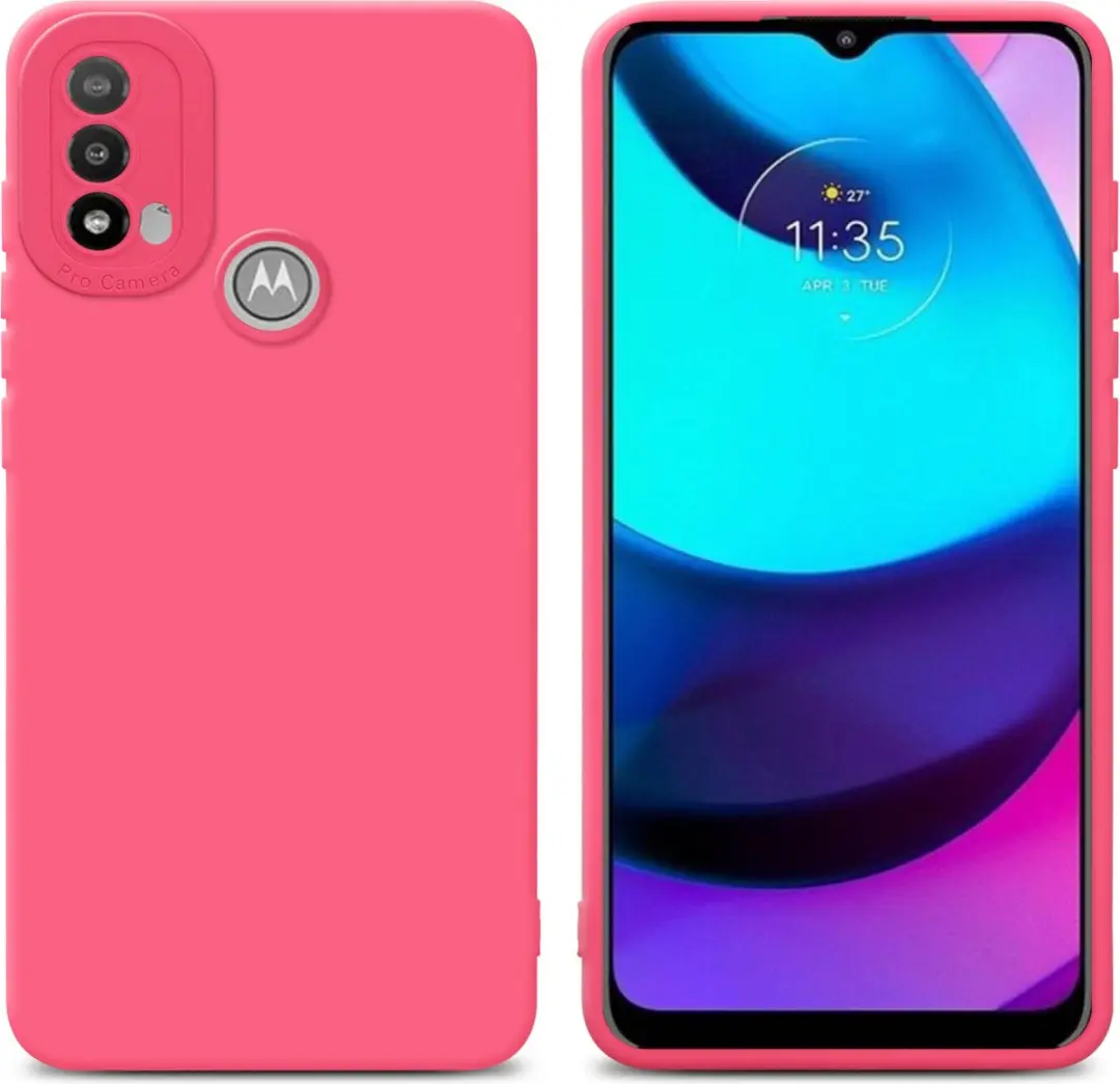 Cadorabo Hoesje geschikt voor Motorola MOTO E20 in FLUID ROOD