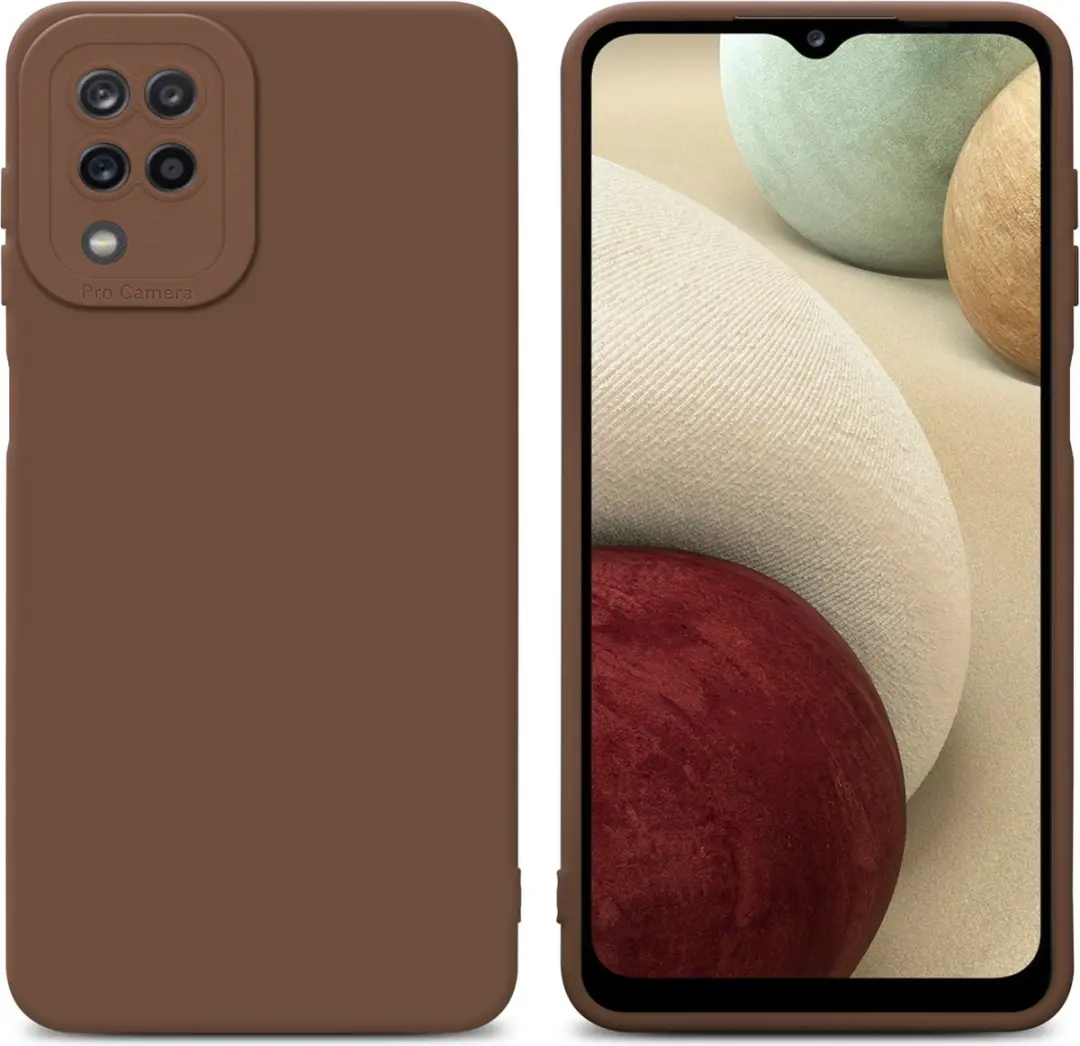 Cadorabo Hoesje geschikt voor Samsung Galaxy A12 / M12 in FLUID BRUIN
