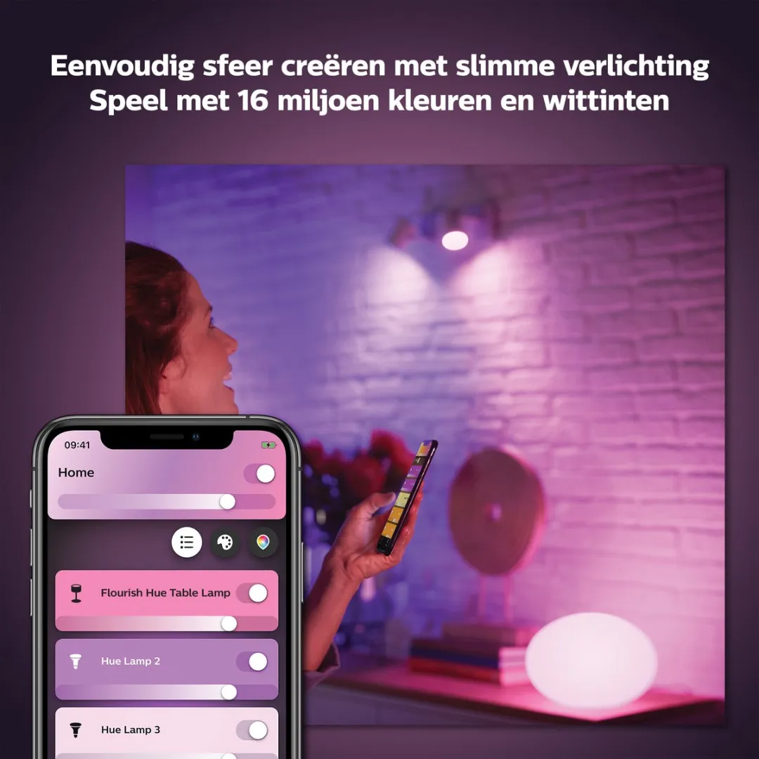 Philips Hue Flourish E27 Wit - 9,5W Bluetooth